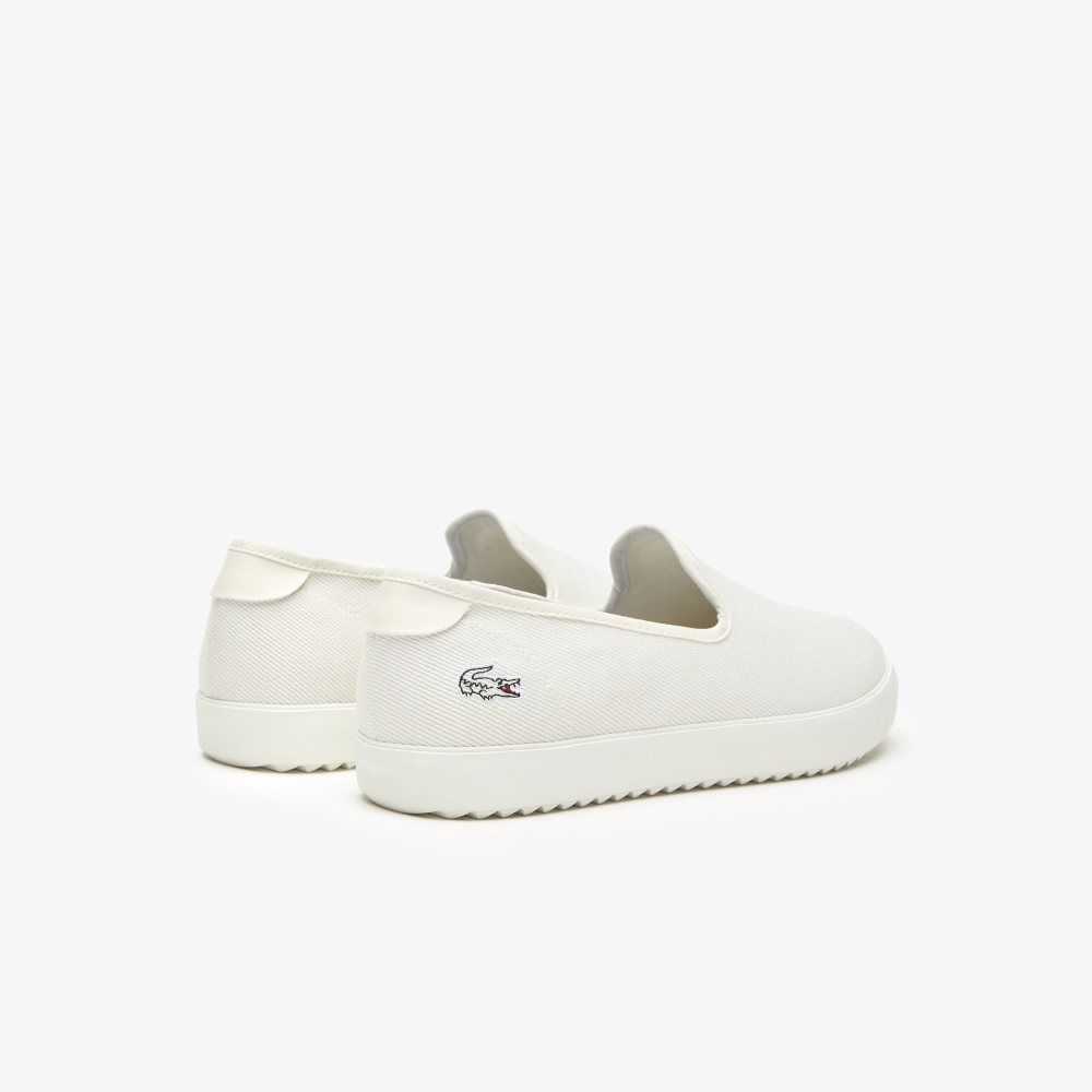 Off White/Off White Lacoste Canvas Resort Slip-On | YXJNHE-708