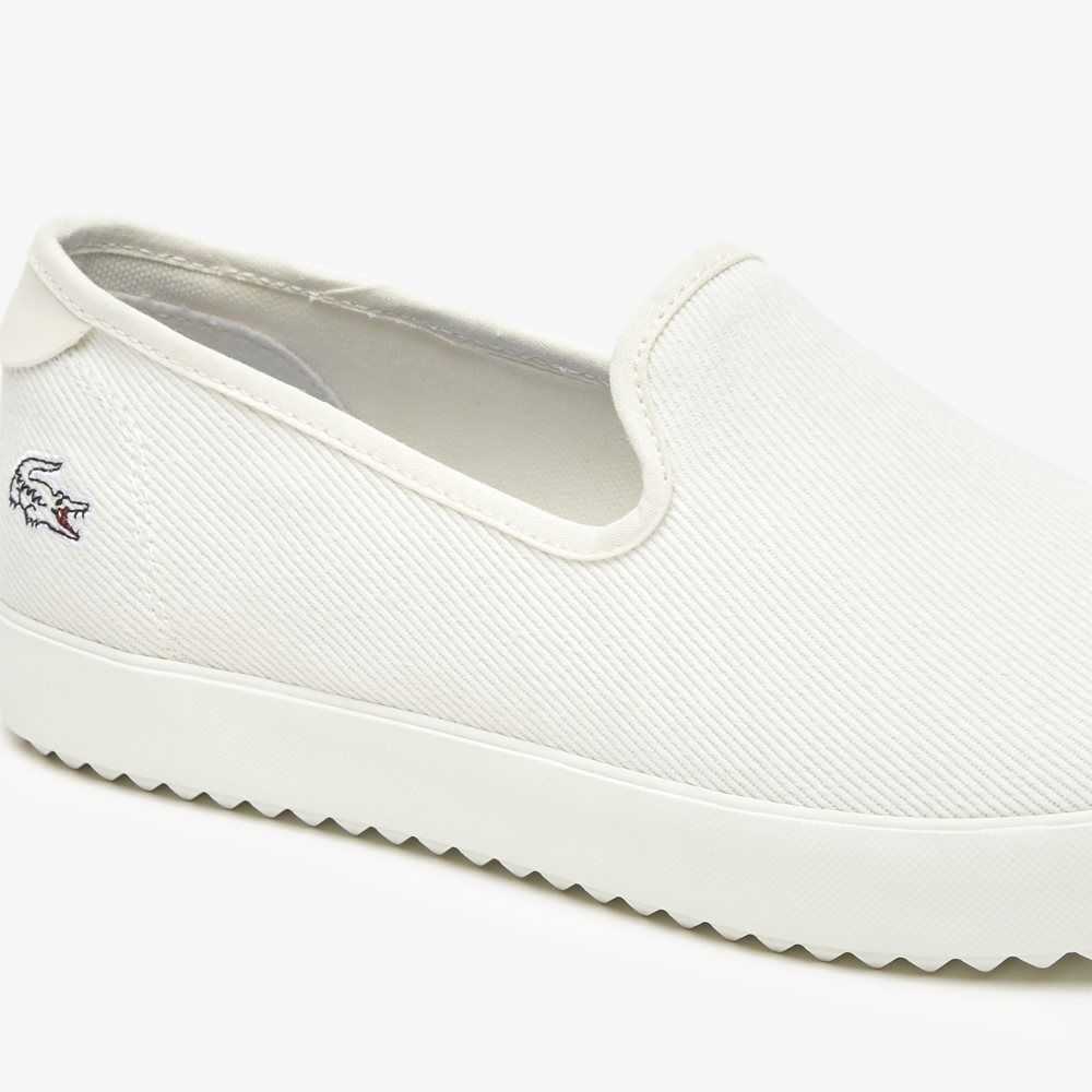 Off White/Off White Lacoste Canvas Resort Slip-On | YXJNHE-708