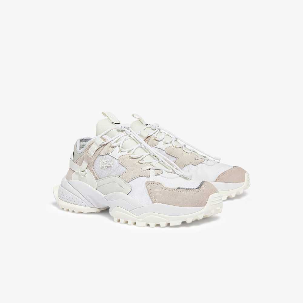 Off White/Off White Lacoste L-Guard Breaker Leather Sneakers | KWRNQJ-792