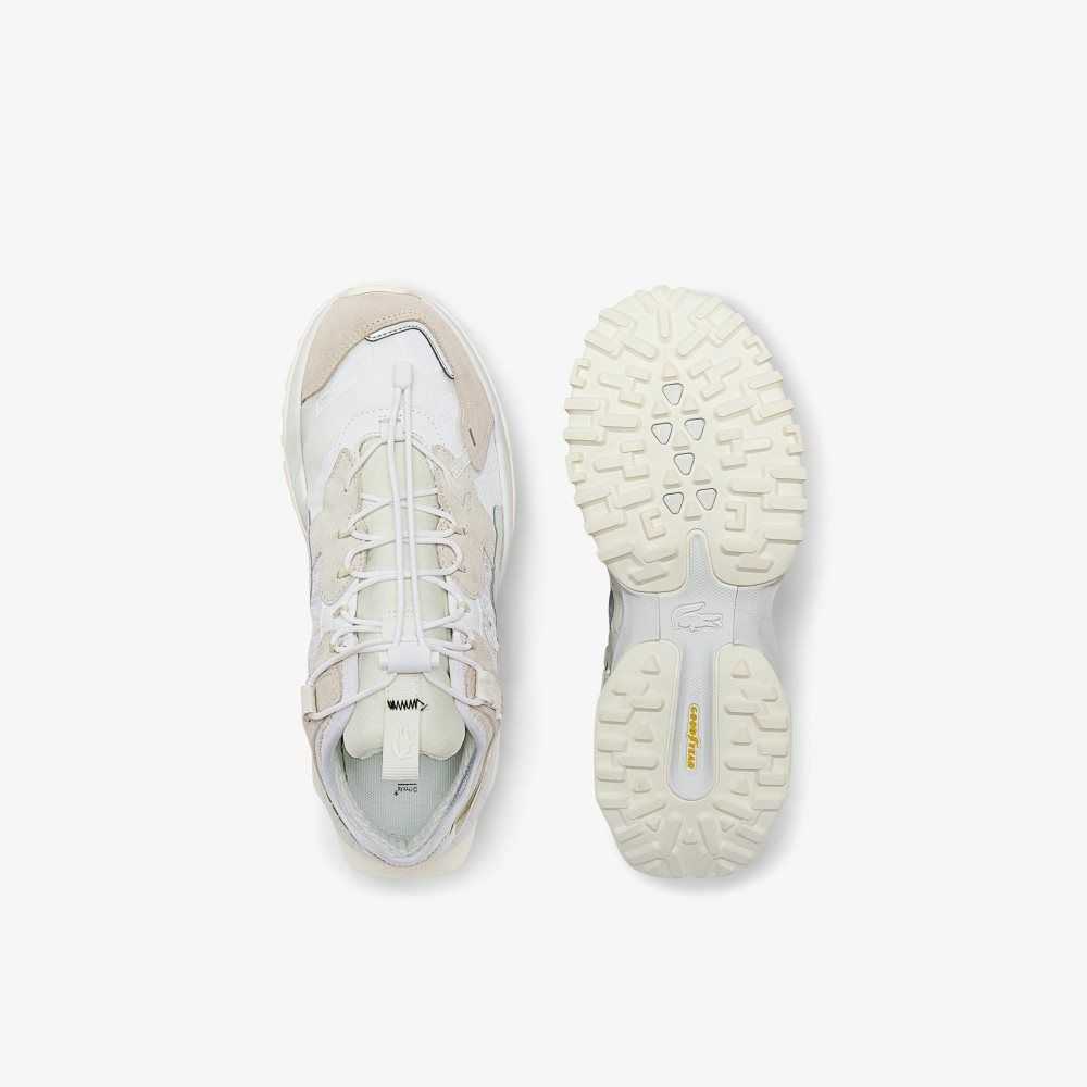 Off White/Off White Lacoste L-Guard Breaker Leather Sneakers | KWRNQJ-792