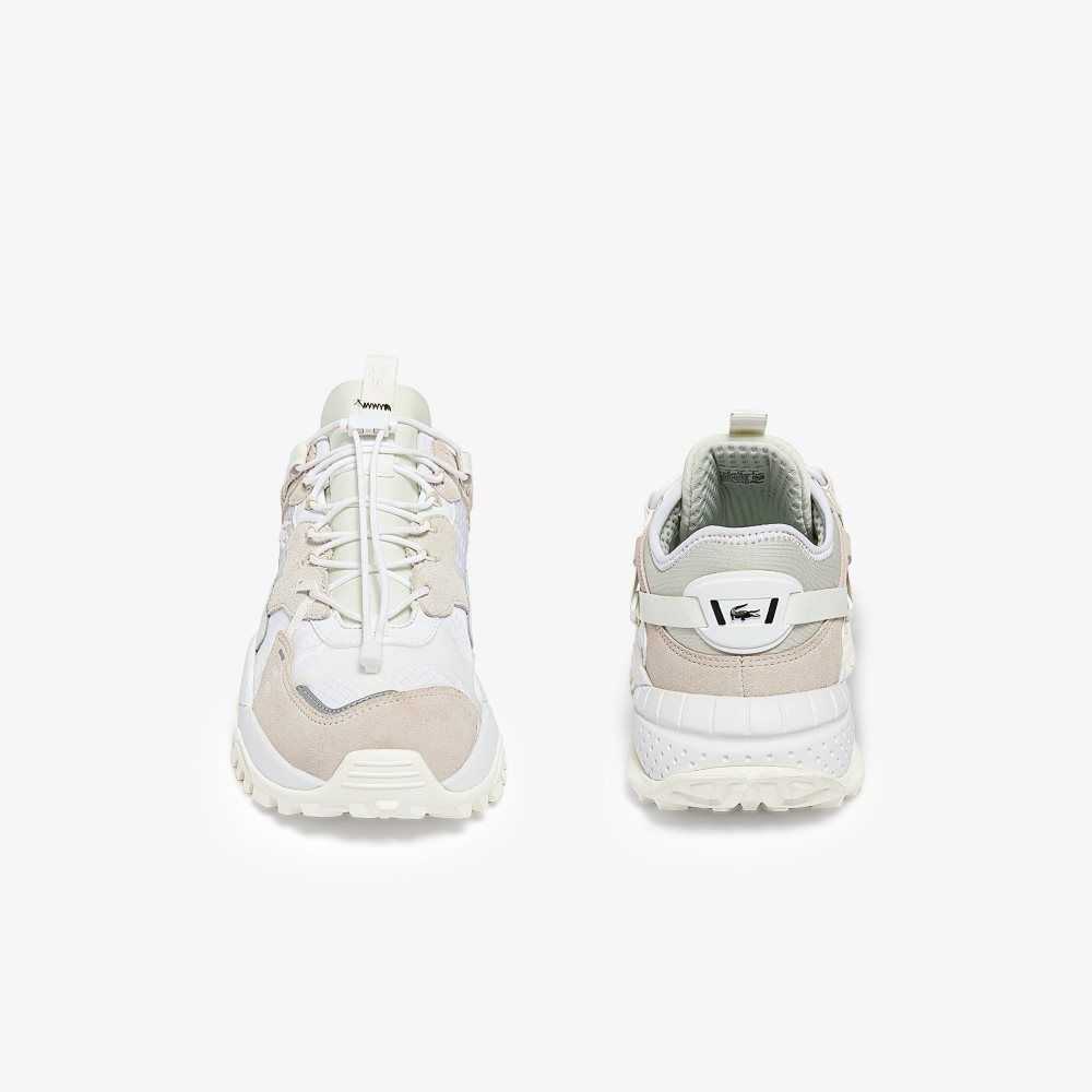 Off White/Off White Lacoste L-Guard Breaker Leather Sneakers | KWRNQJ-792