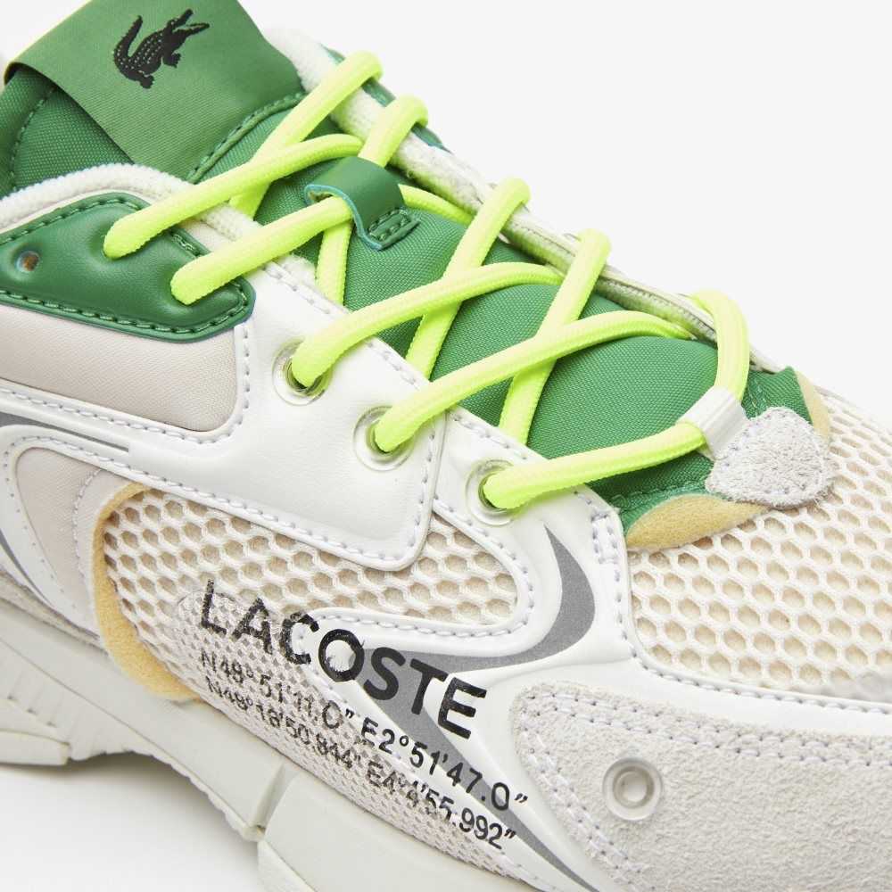 Off Wht/Grn Lacoste L003 Neo Sneakers | XQDBOH-153