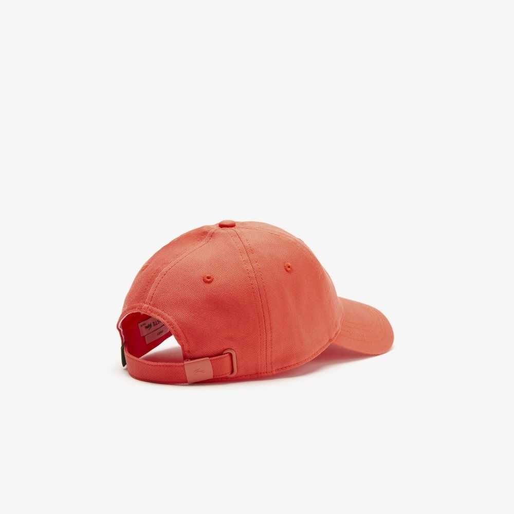 Orange Lacoste Adjustable Organic Cotton Twill Cap | LVEJNI-794