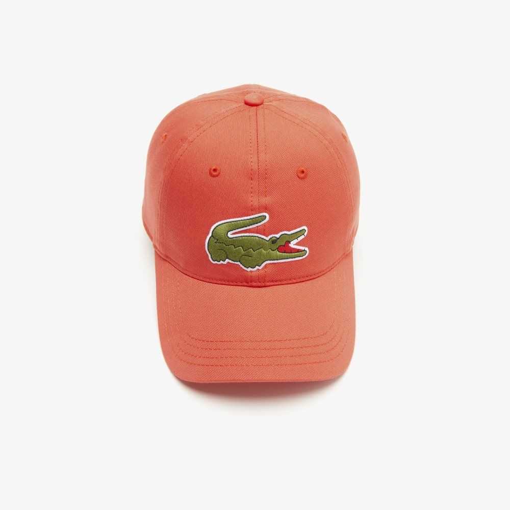 Orange Lacoste Adjustable Organic Cotton Twill Cap | LVEJNI-794