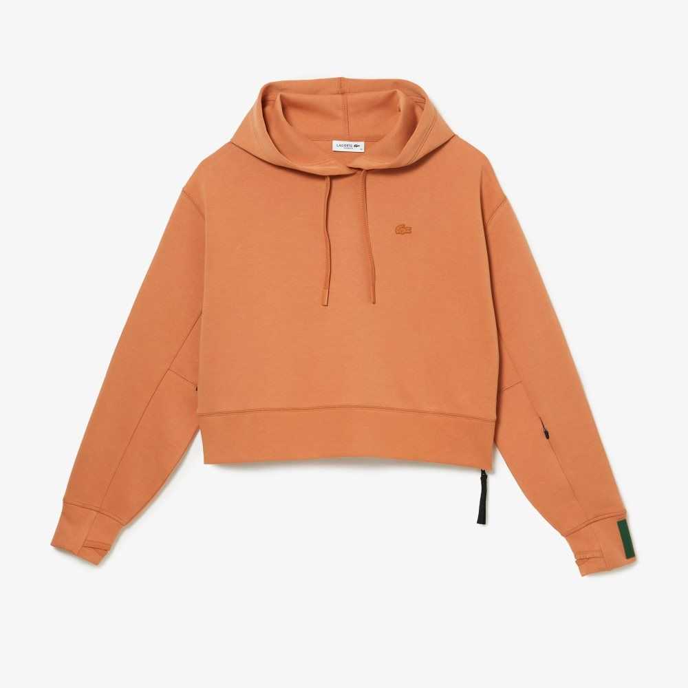 Orange Lacoste Hooded Sweatshirt | JDRTBF-652