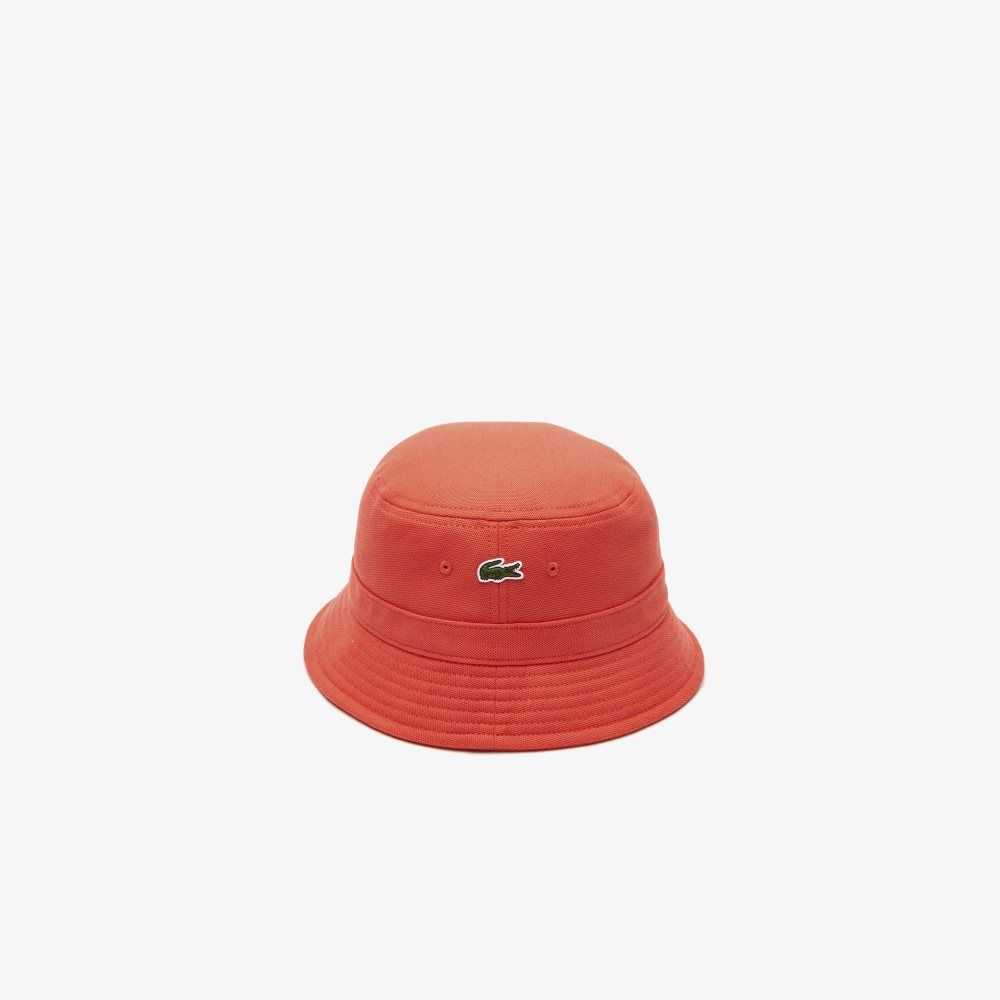 Orange Lacoste Organic Cotton Bucket Hat | FGRTXI-045