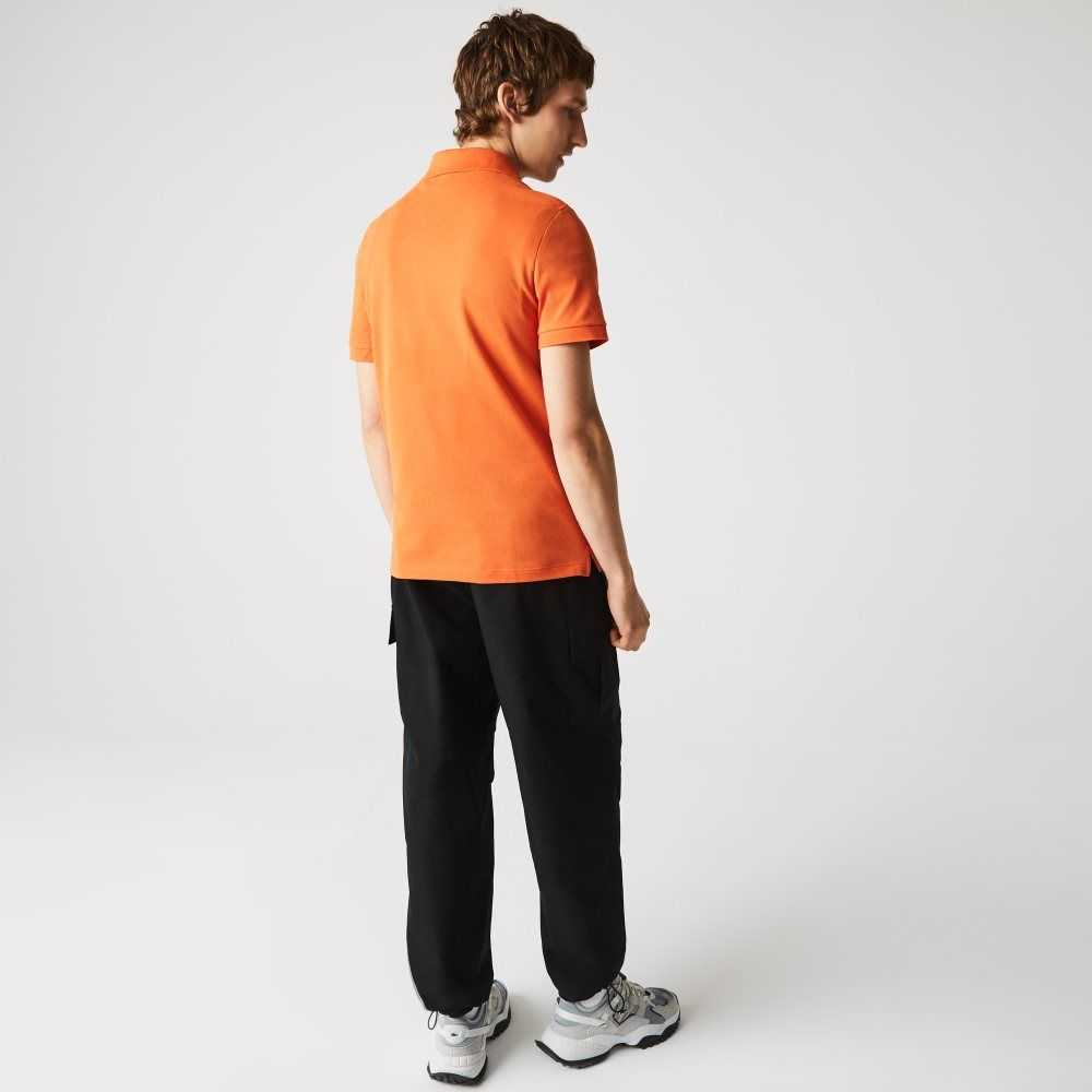 Orange Lacoste Original L.12.12 Slim Fit Petit Pique Cotton Polo | DVRECO-359