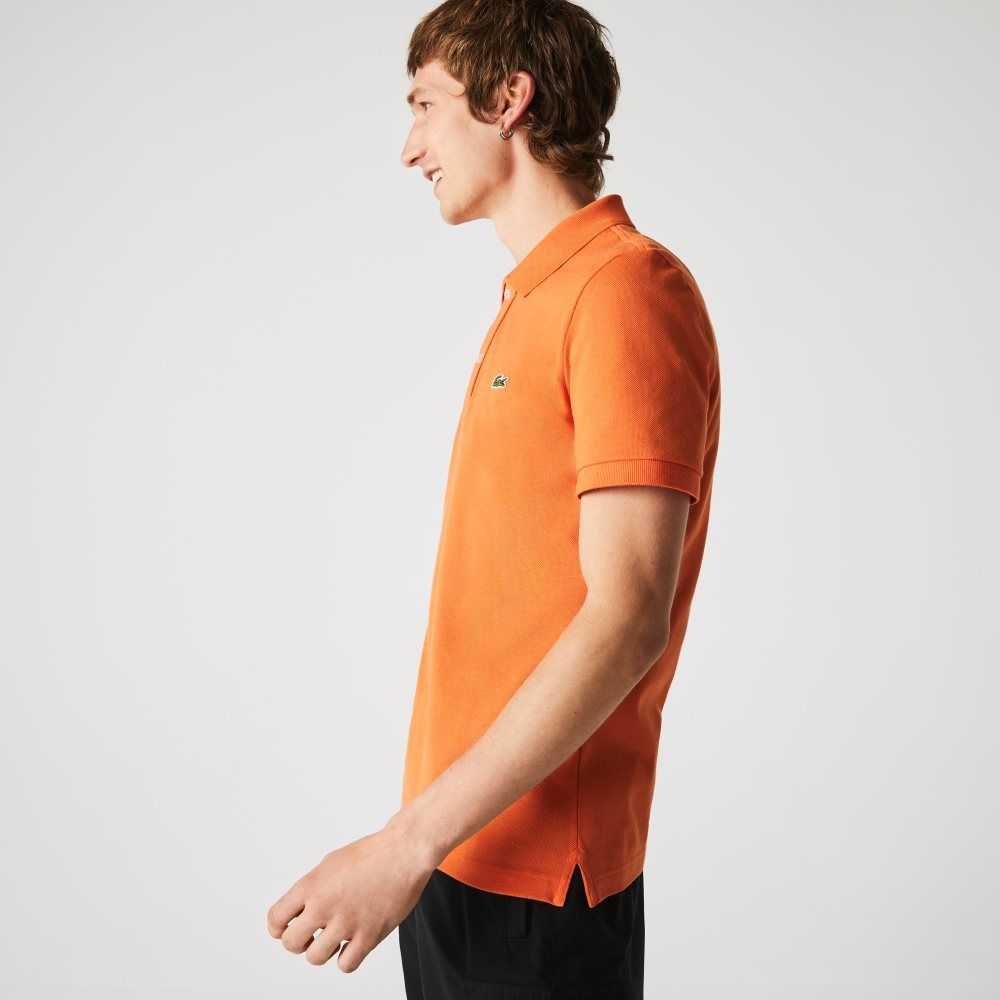 Orange Lacoste Original L.12.12 Slim Fit Petit Pique Cotton Polo | DVRECO-359