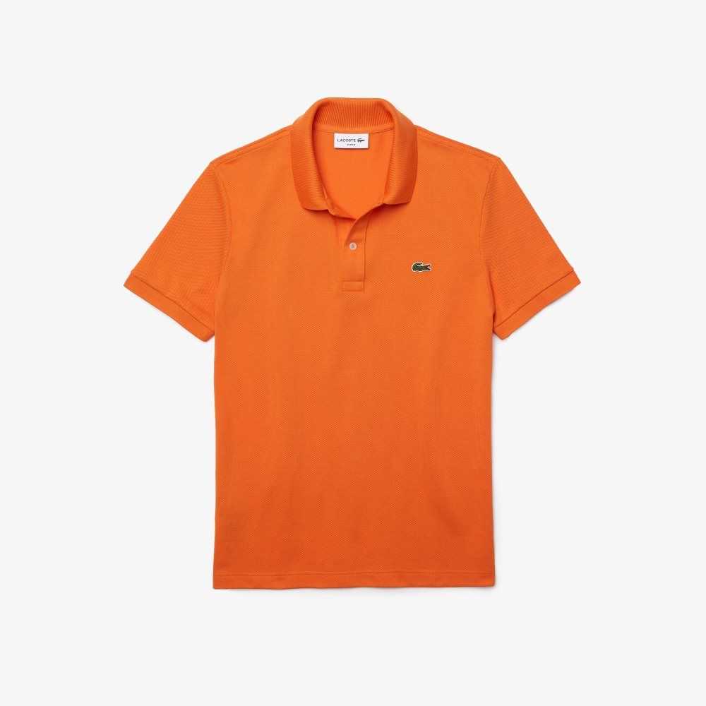 Orange Lacoste Original L.12.12 Slim Fit Petit Pique Cotton Polo | DVRECO-359