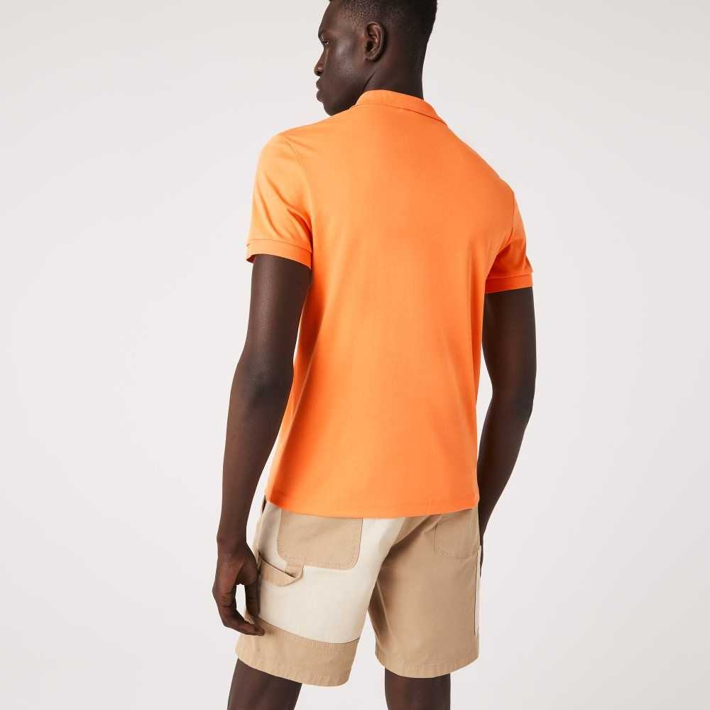 Orange Lacoste Regular Fit Ultra Soft Cotton Jersey Polo | HGRQYS-716