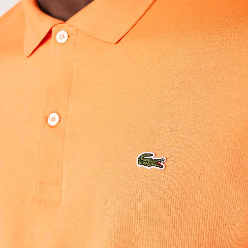 Orange Lacoste Regular Fit Ultra Soft Cotton Jersey Polo | HGRQYS-716