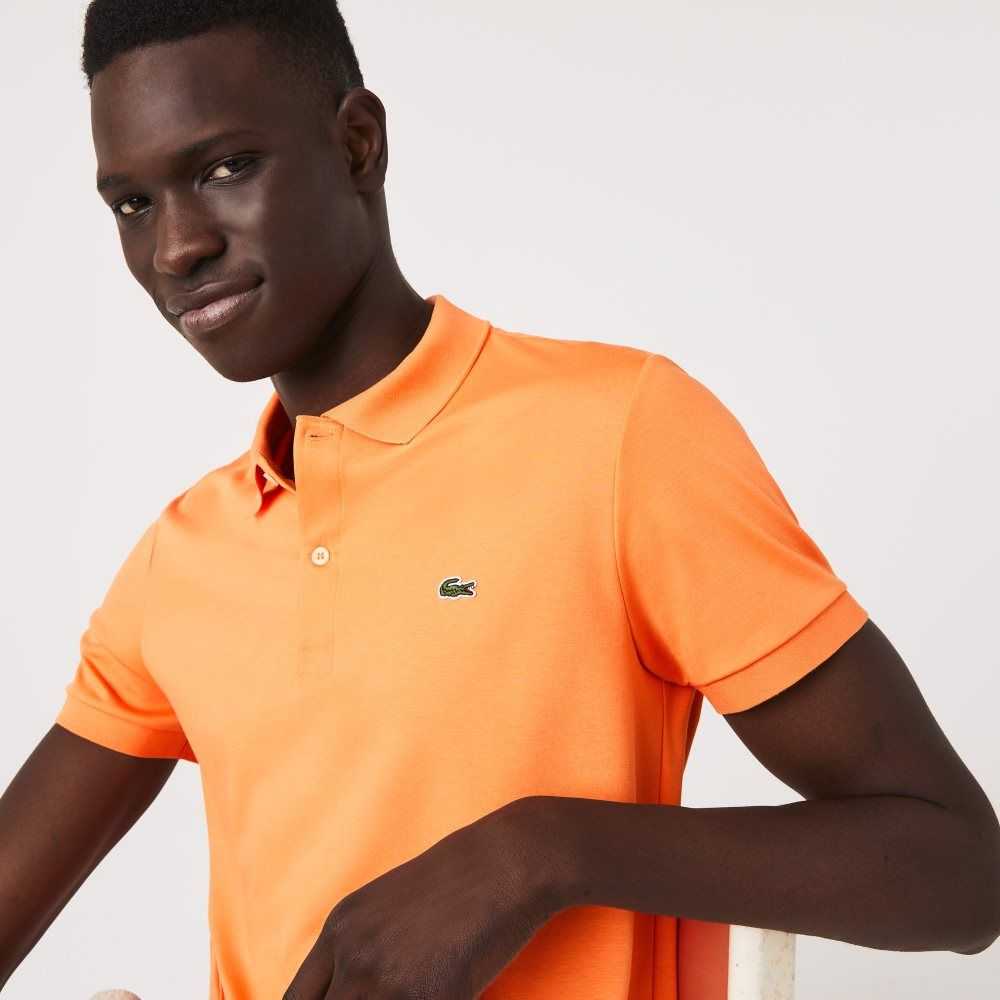 Orange Lacoste Regular Fit Ultra Soft Cotton Jersey Polo | HGRQYS-716