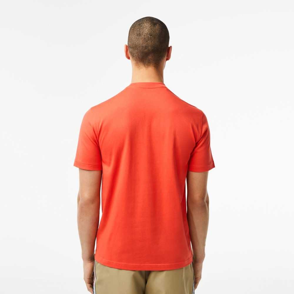 Orange Lacoste SPORT Breathable T-Shirt | LHVMBP-847