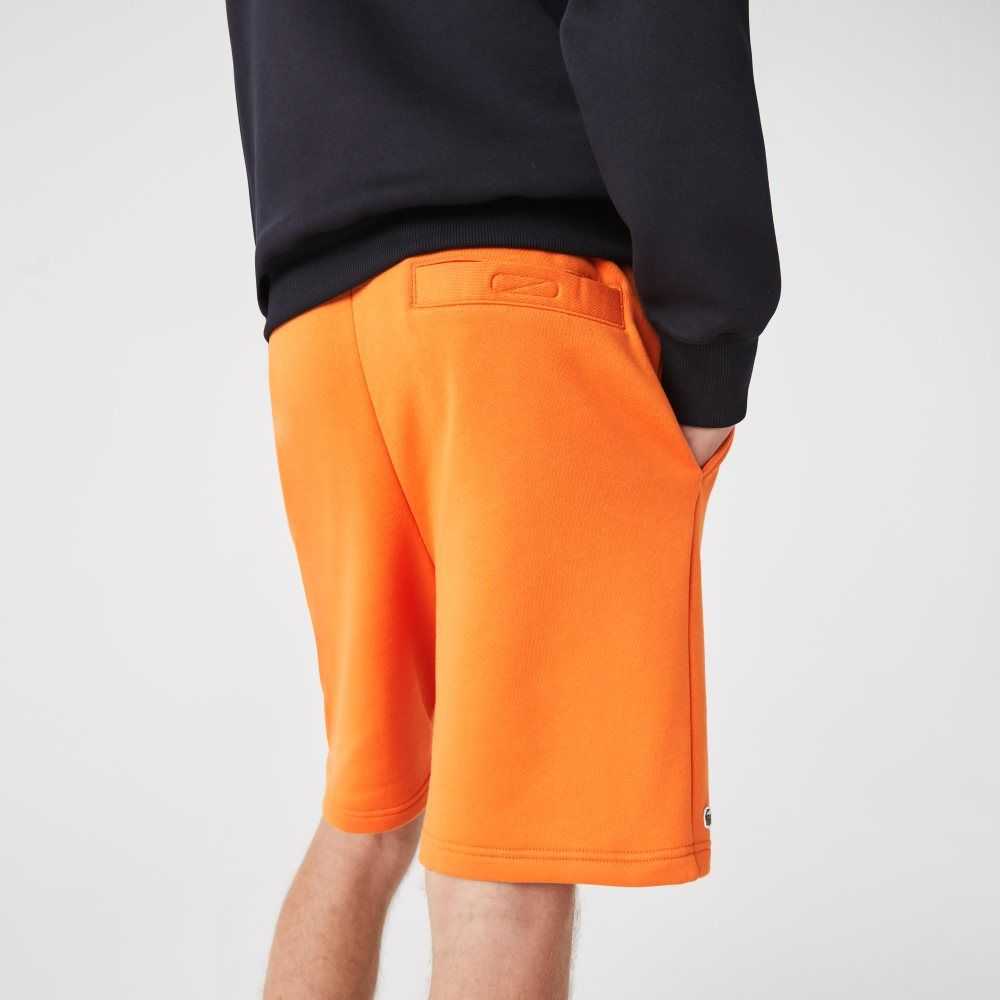 Orange Lacoste SPORT Tennis Fleece Shorts | JDCTNU-742