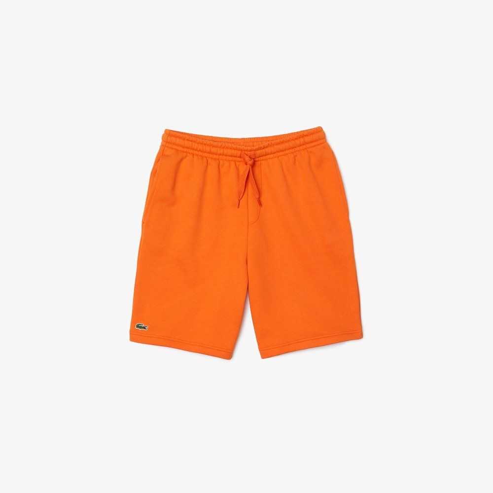 Orange Lacoste SPORT Tennis Fleece Shorts | JDCTNU-742