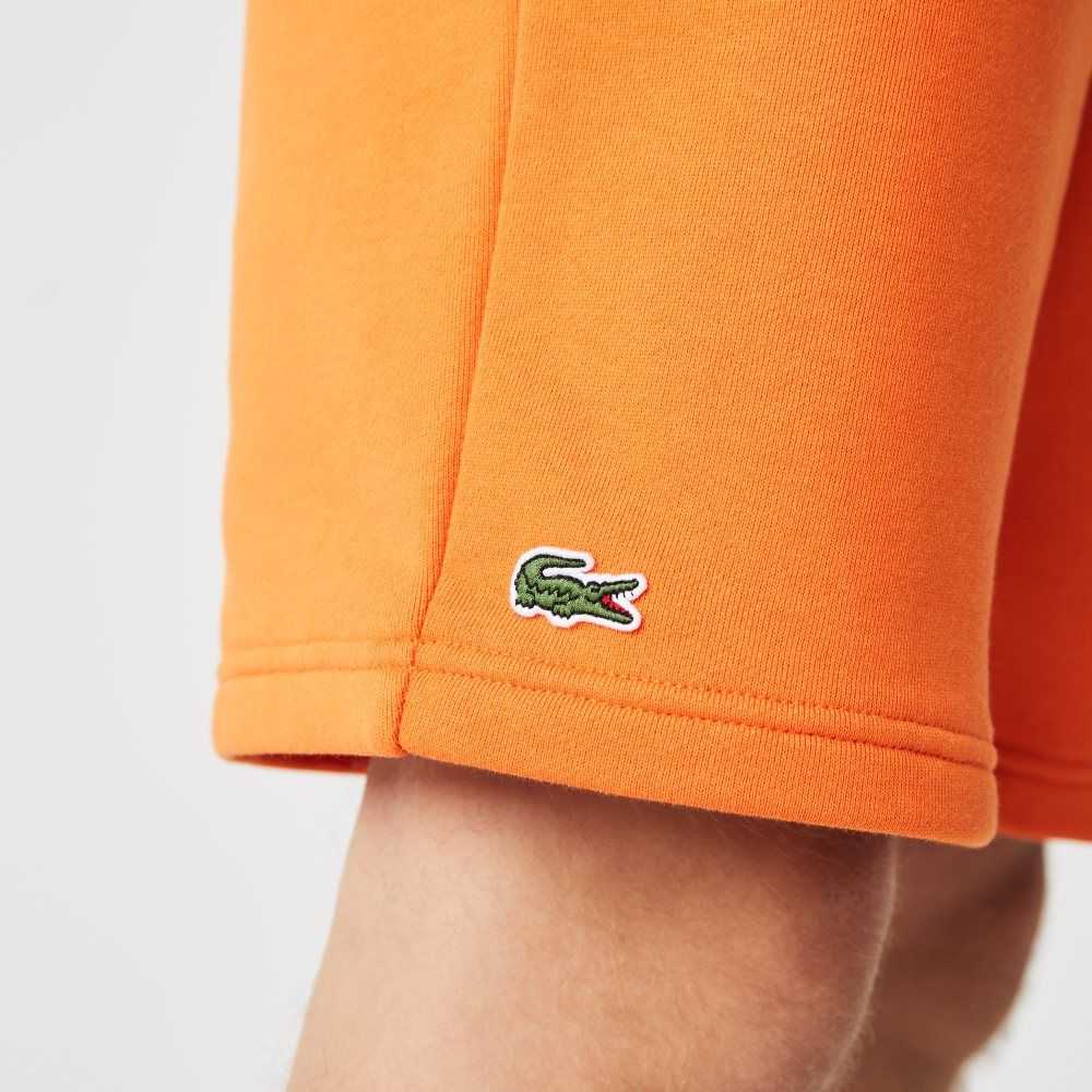 Orange Lacoste SPORT Tennis Fleece Shorts | JDCTNU-742