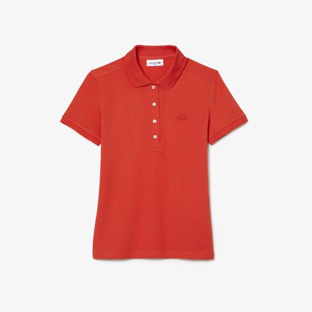 Orange Lacoste Slim Fit Stretch Cotton Pique Polo | LHSDBX-627