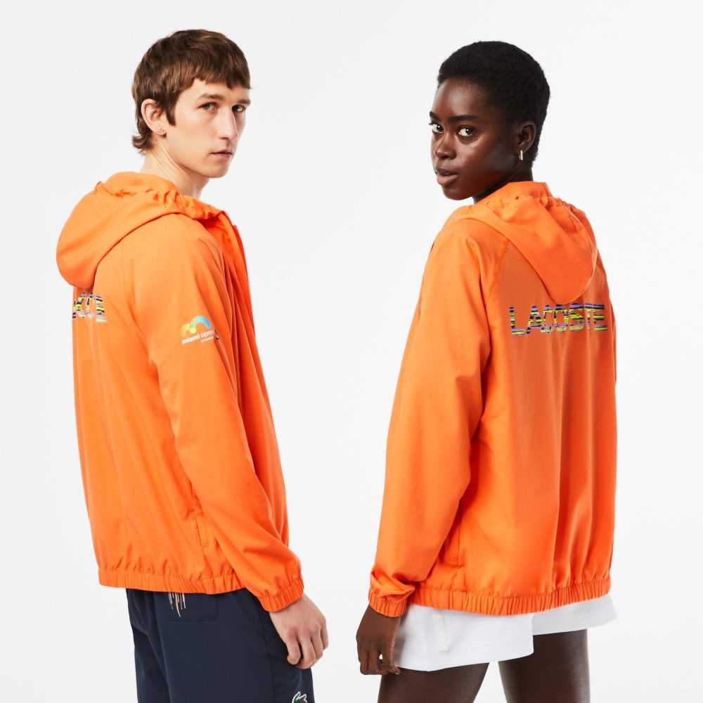 Orange Lacoste Sport Miami Open Edition Jacket | DBEYLS-532