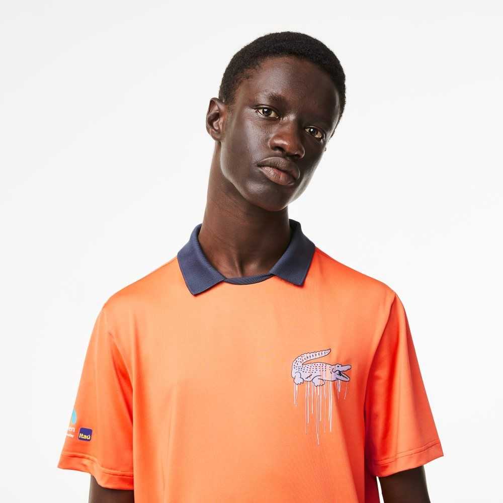 Orange Lacoste Sport Miami Open Edition Polo | JNVTHW-896