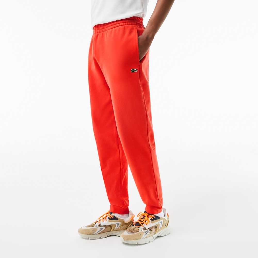 Orange Lacoste Tapered Fit Fleece Trackpants | OCIJQP-571