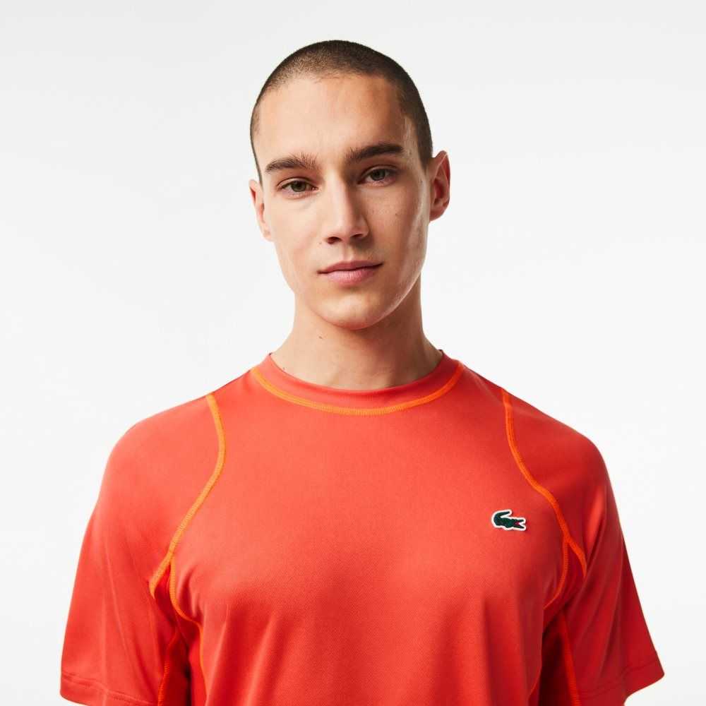 Orange / Red / Orange Lacoste Tennis T-Shirt in Tear Resistant Pique | TJKWOQ-681