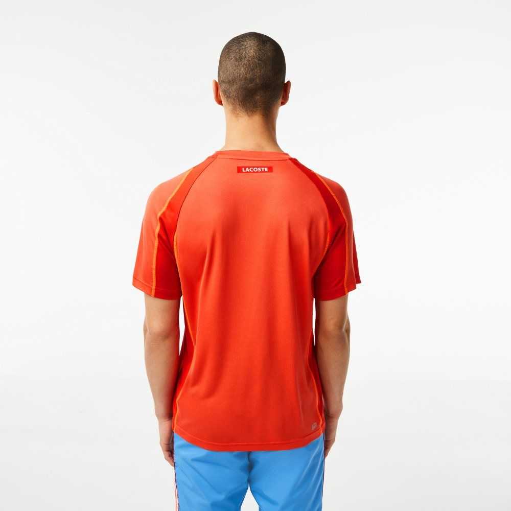 Orange / Red / Orange Lacoste Tennis T-Shirt in Tear Resistant Pique | TJKWOQ-681