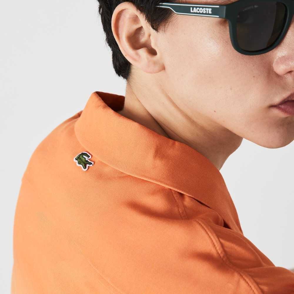 Orange / White / Yellow Lacoste LIVE Relaxed Fit Gradated Print Shirt | MZKQHA-704