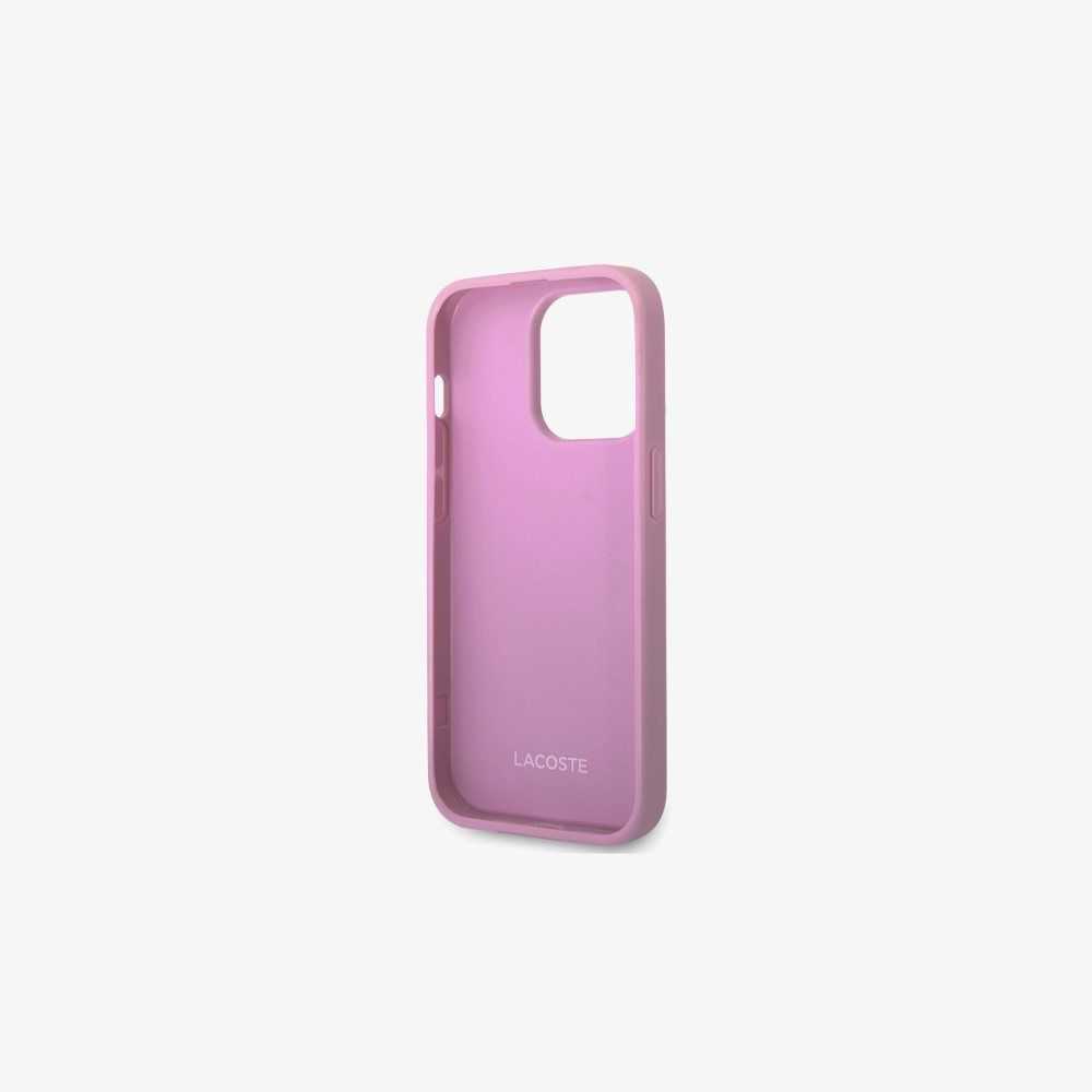 Parme Lacoste Petit Pique Effect iPhone 14 Pro Case | HQASXK-486