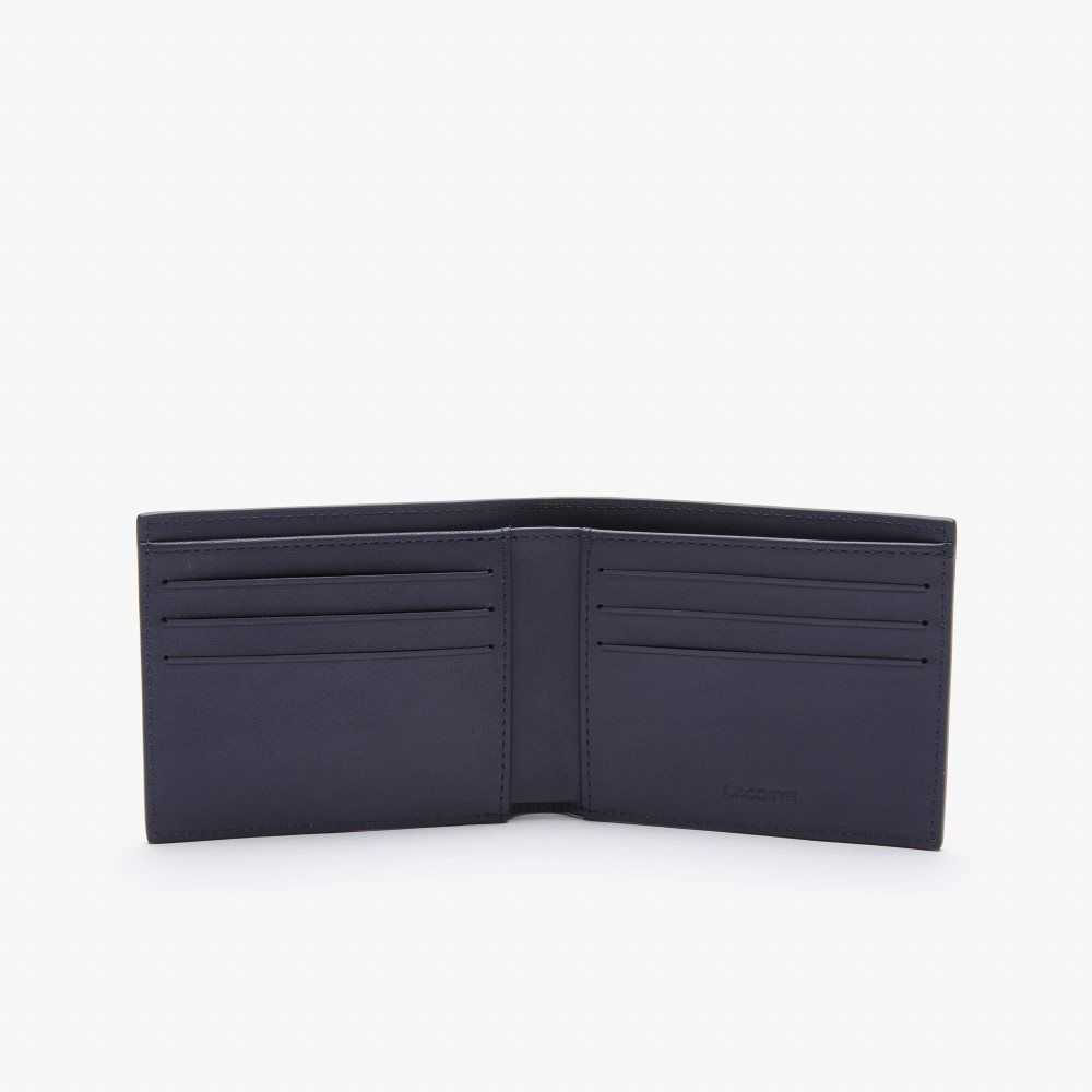 Peacoat Lacoste Fitzgerald Leather Six Card Wallet | CXJURM-768