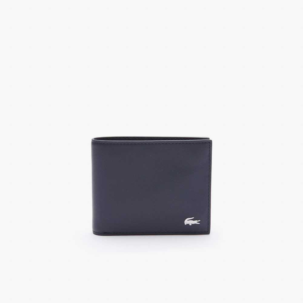 Peacoat Lacoste Fitzgerald Leather Six Card Wallet | CXJURM-768