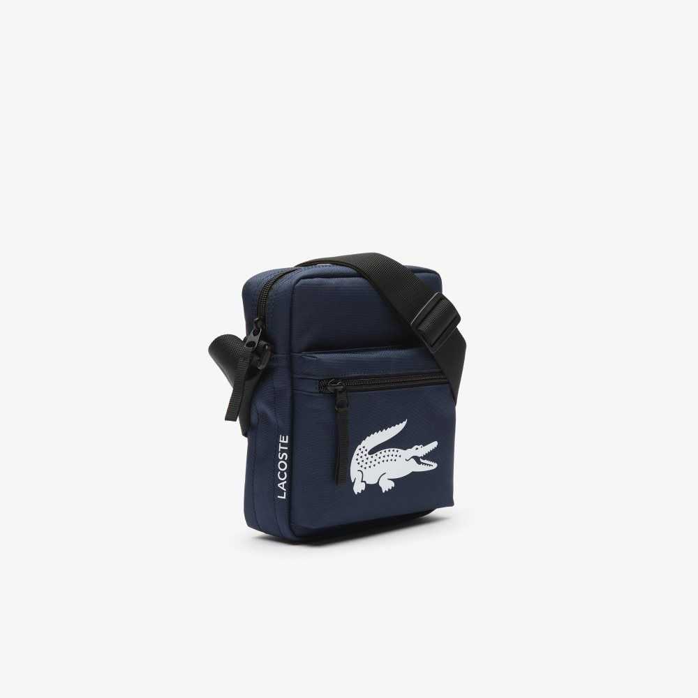 Peacoat Lacoste Recycled Fiber Shoulder Bag | AMZJQX-482