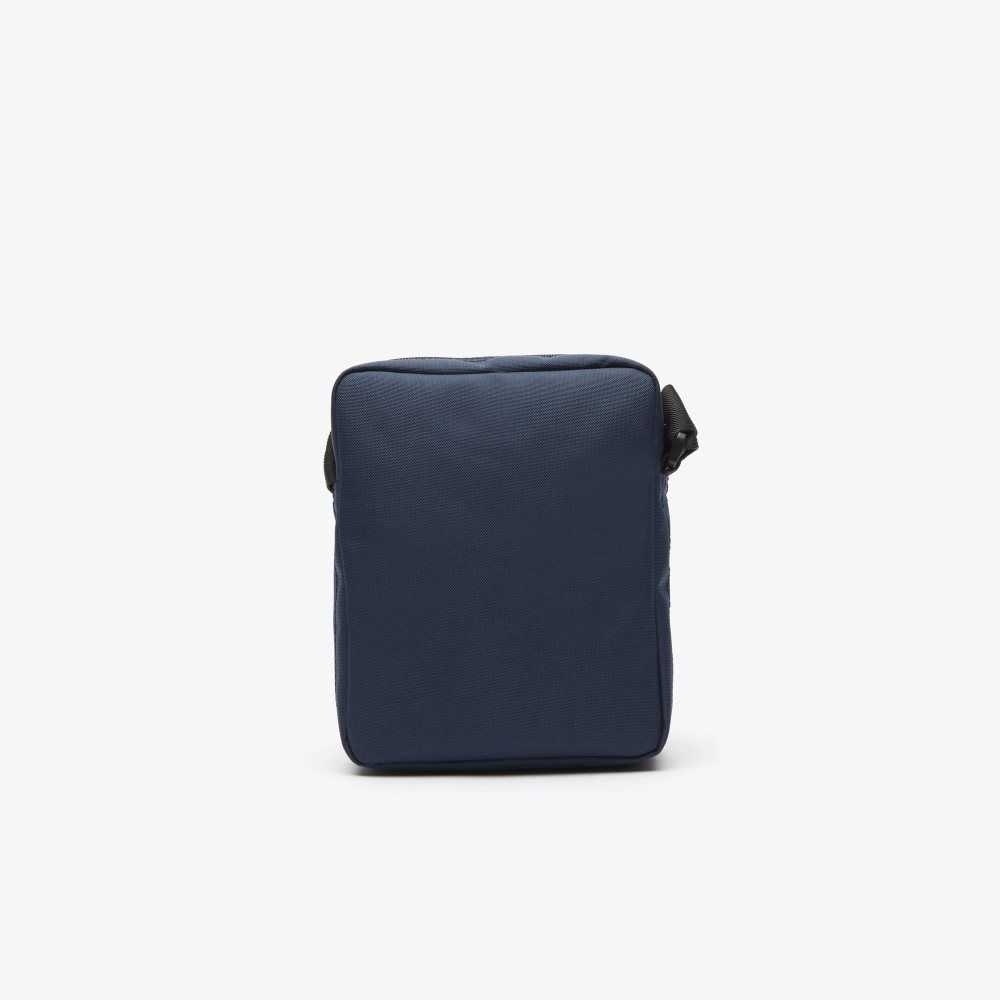 Peacoat Lacoste Recycled Fiber Shoulder Bag | AMZJQX-482