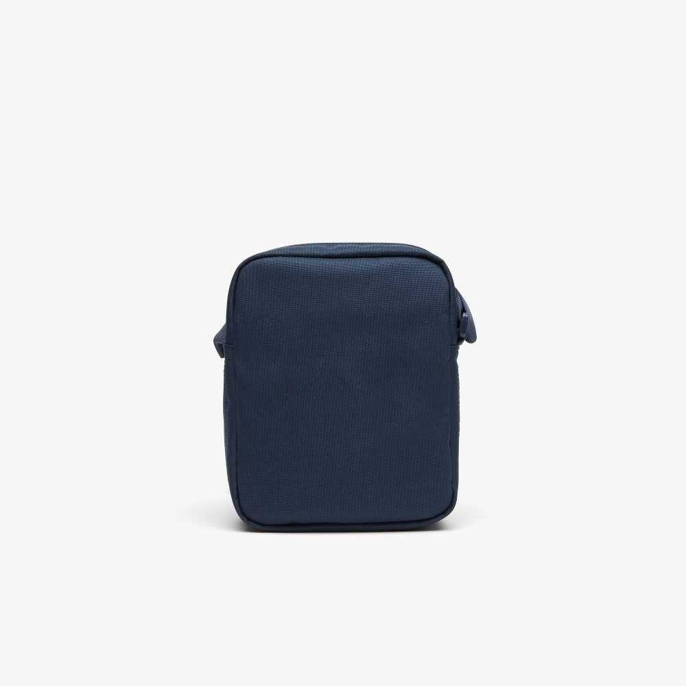 Peacoat Lacoste Zip Crossover Bag | DVQHOF-026