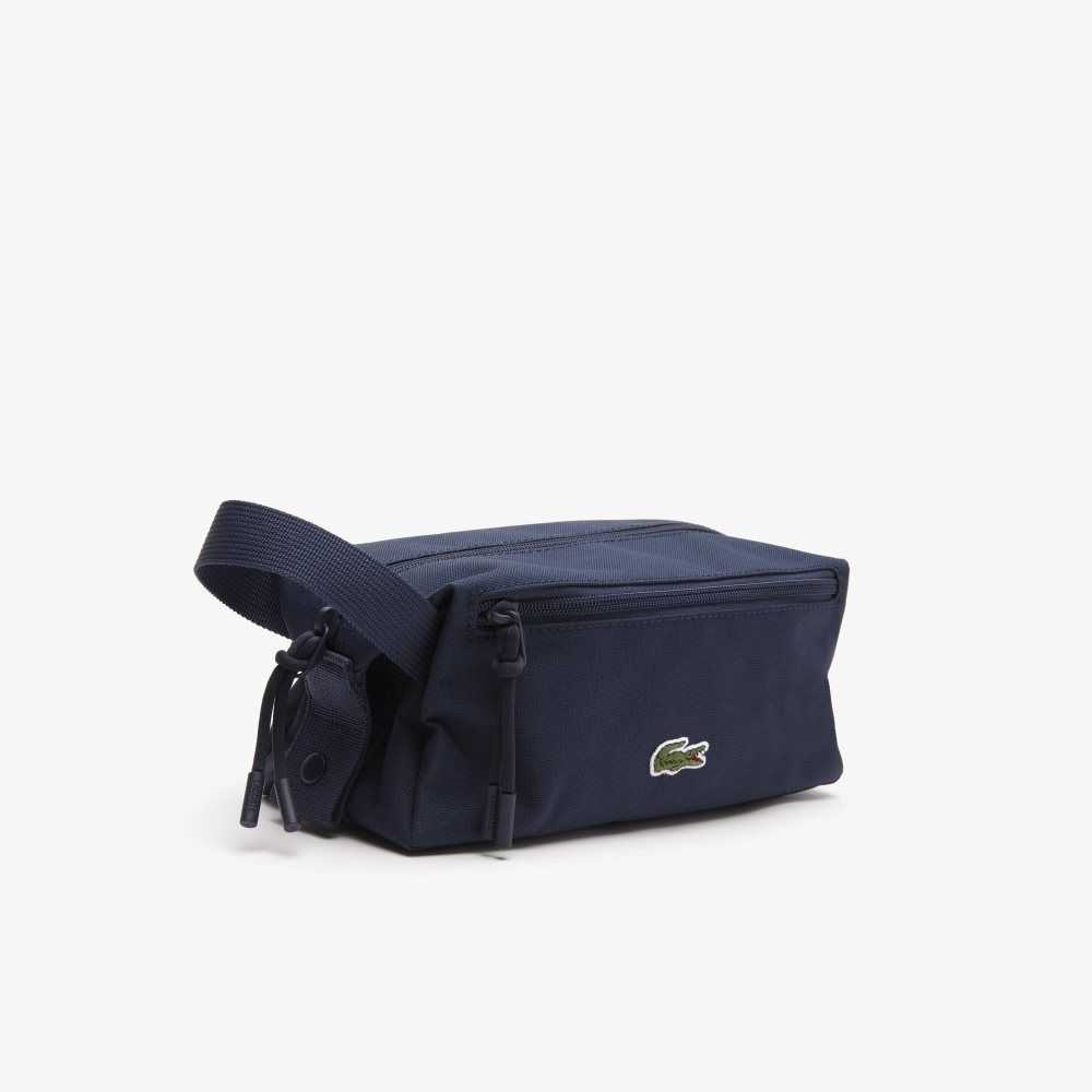 Peacoat Lacoste Zippered Toiletry Bag | LQVOHY-840