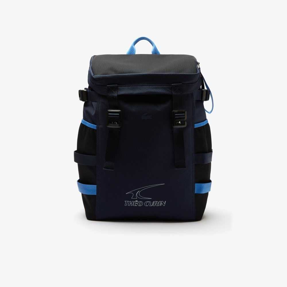 Peacoat Lacoste x Theo Curin Technical Canvas Backpack | QVAZUD-748