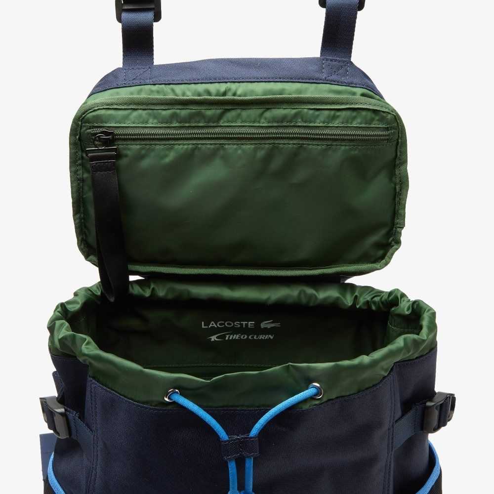 Peacoat Lacoste x Theo Curin Technical Canvas Backpack | QVAZUD-748