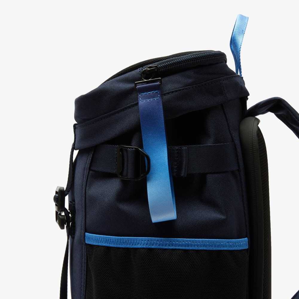 Peacoat Lacoste x Theo Curin Technical Canvas Backpack | QVAZUD-748