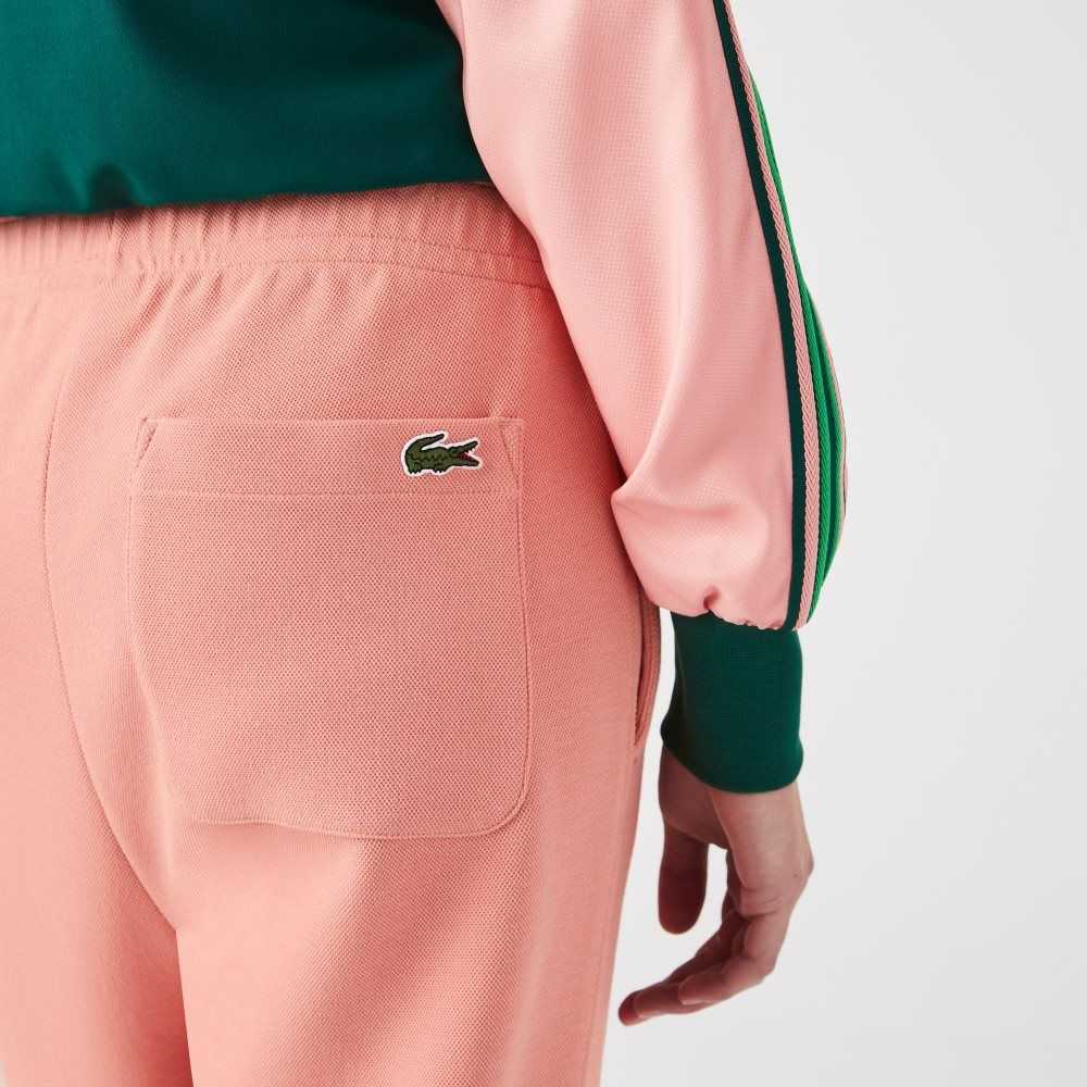 Pink Lacoste Blended Cotton Joggers | RPCXQJ-324