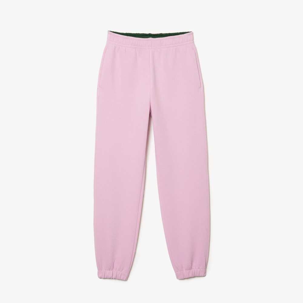 Pink Lacoste Blended Cotton Joggers | SBVPCI-956