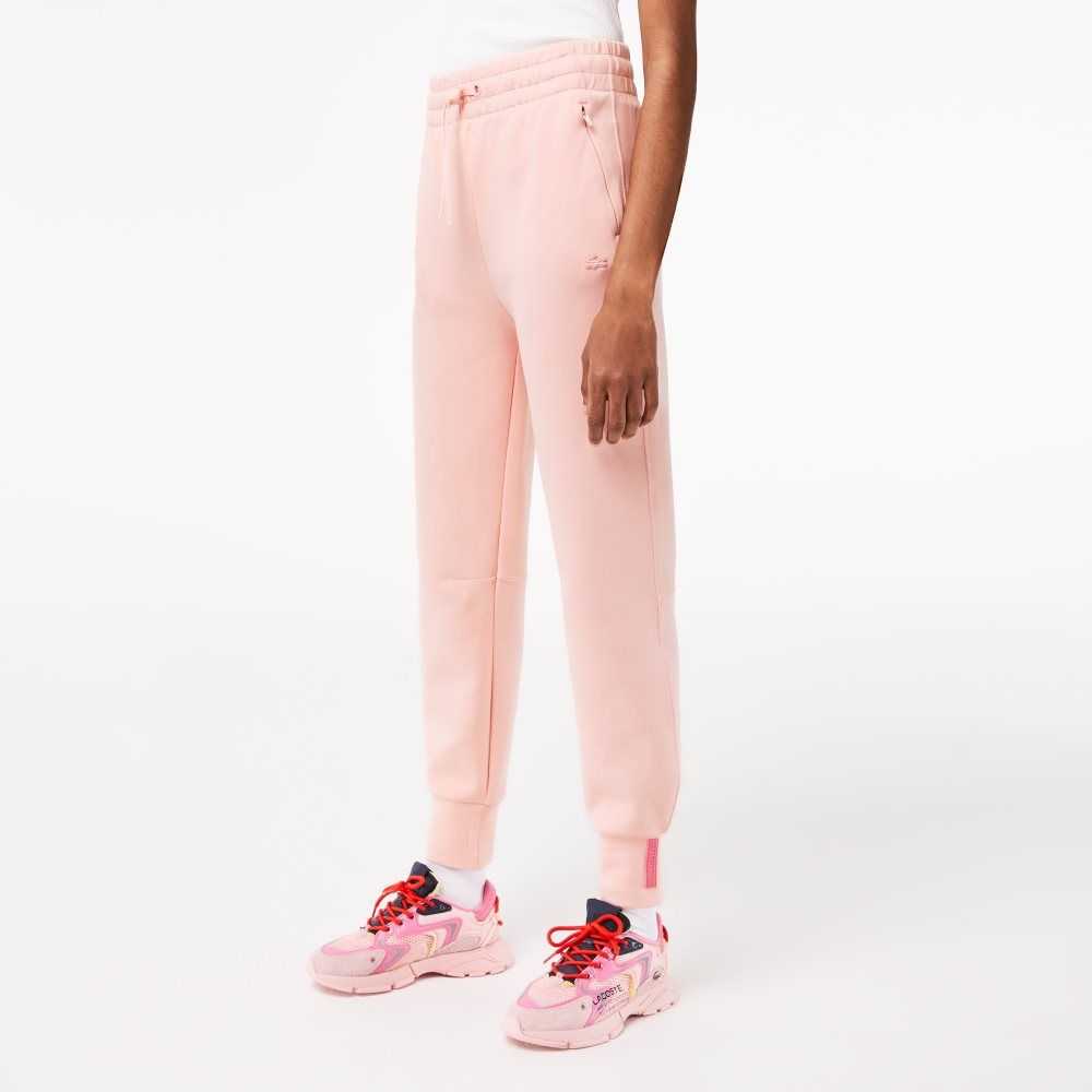 Pink Lacoste Cotton Jersey Trackpants | MBALOK-634