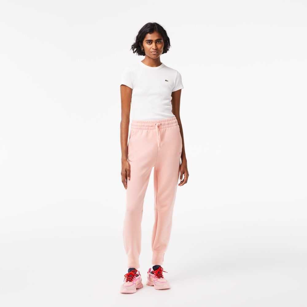 Pink Lacoste Cotton Jersey Trackpants | MBALOK-634