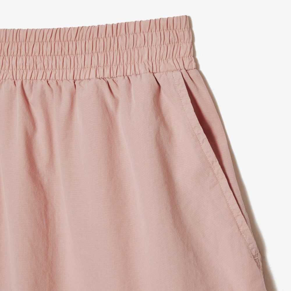 Pink Lacoste Cotton Poplin Shorts | SHEQJF-428