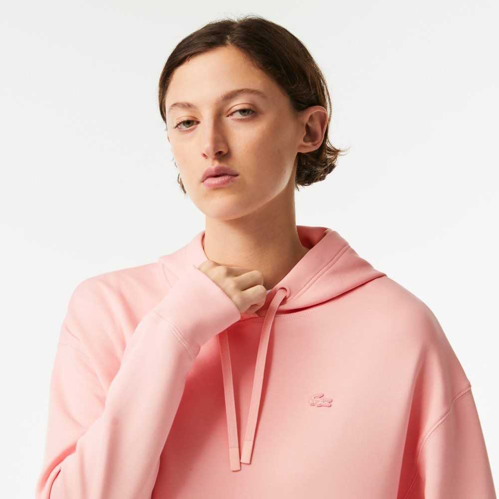 Pink Lacoste Hooded Sweatshirt | SZIXEL-392