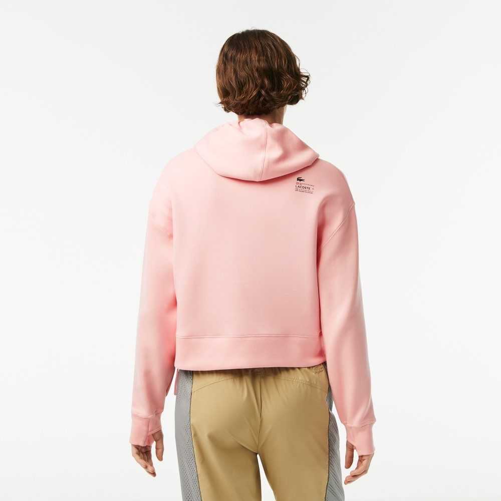 Pink Lacoste Hooded Sweatshirt | SZIXEL-392