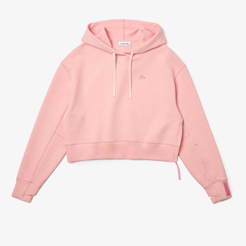 Pink Lacoste Hooded Sweatshirt | SZIXEL-392