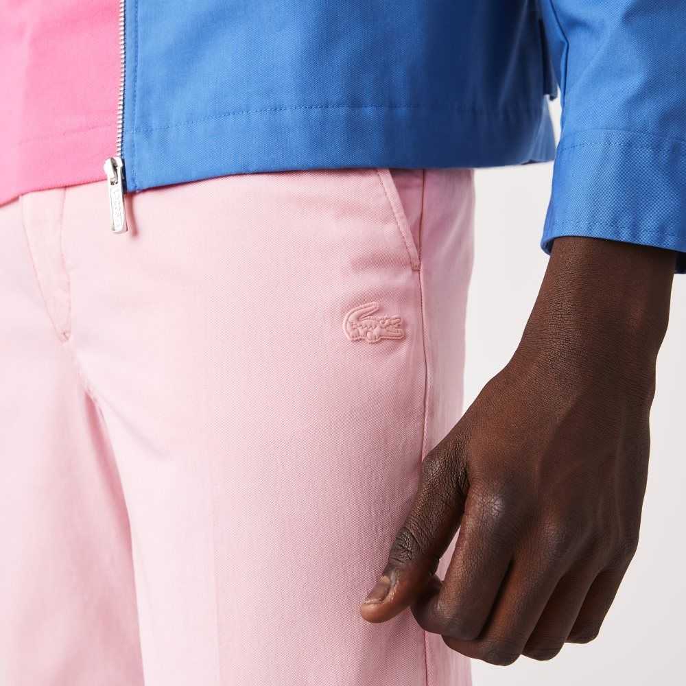 Pink Lacoste LIVE Organic Cotton Straight Chinos | VPNYTC-137