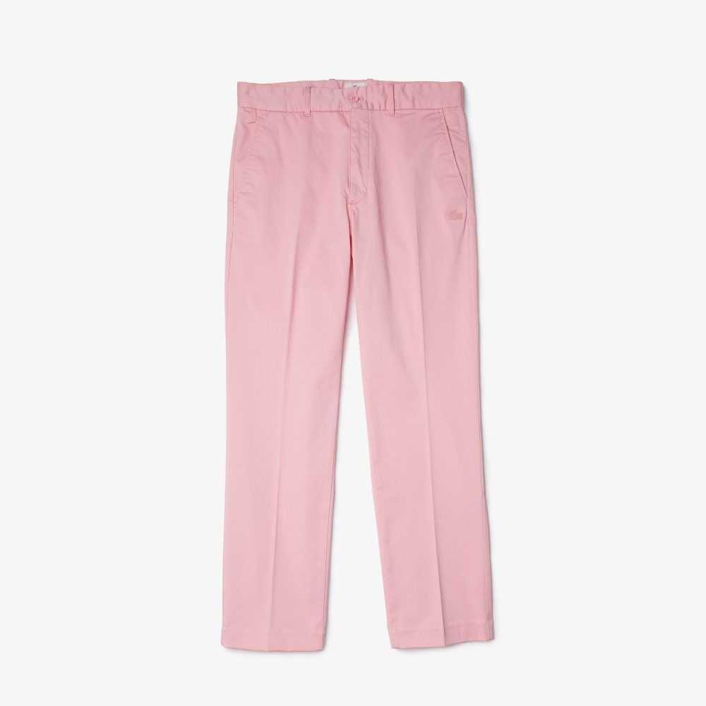 Pink Lacoste LIVE Organic Cotton Straight Chinos | VPNYTC-137