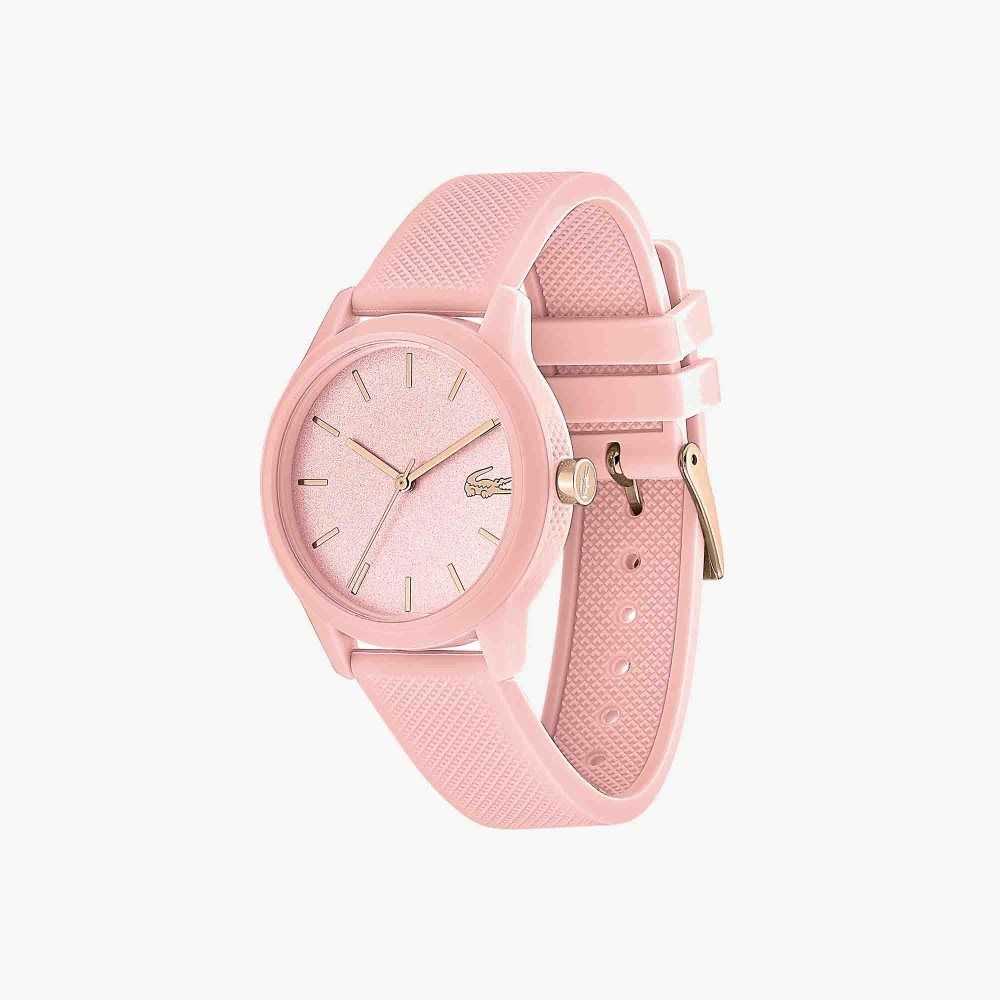 Pink Lacoste L.12.12 Pink Silicone Petit Pique Strap Watch | TBIUHJ-865