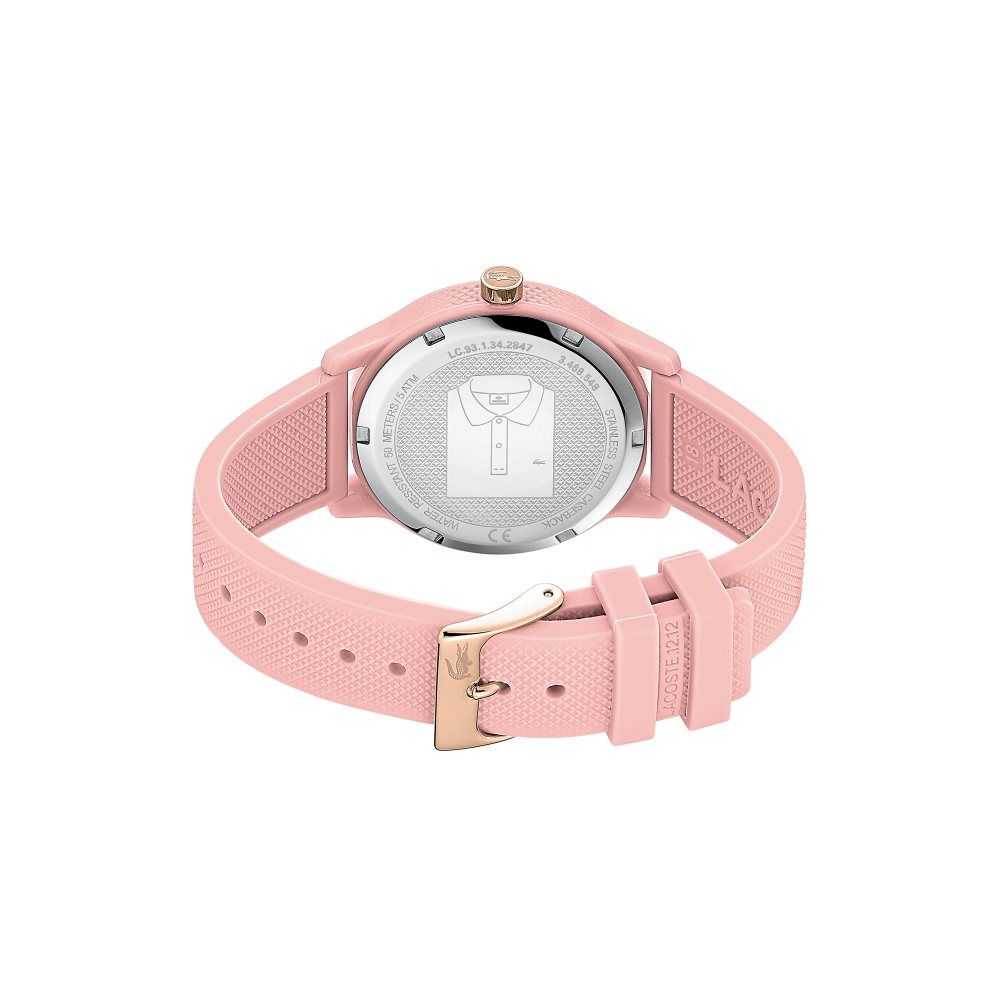 Pink Lacoste L.12.12 Pink Silicone Petit Pique Strap Watch | TBIUHJ-865