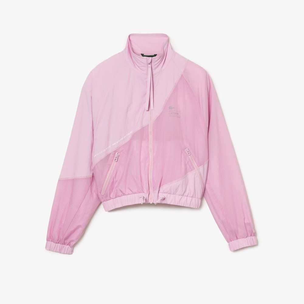 Pink Lacoste Mesh Lined Nylon Jacket | RXCFVN-201